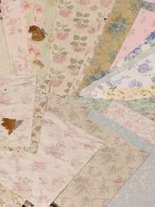 60pcs Vintage Floral Pattern Music Score Writing Paper, (fanhua Zhi Ye Collection), Can Be Used To Decorate Walls, Journals, Diary Books - Multicolor - View 6