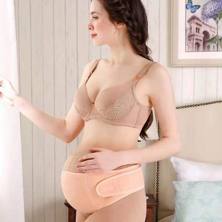 1pc Belly Support Belt For Pregnant Women, Belly Support Belt For Pregnant Women During Pregnancy, Belly Support Belt For Pregnant Women Before And After Childbirth - Apricot - View 5