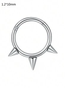 CIZME 1 件/套 防过敏铰链鼻中隔环圈 16G 不锈钢鼻中隔首饰铰链节环身体穿孔鼻环唇环鼻轮软骨耳环 - 卡扣 - 查看 14