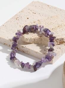 Pulsera Elástica De Piedras Preciosas De Cristal Hecha A Mano, Que Incluye 7 Cuentas De Chakra, Excelente Regalo Para El Día De San Valentín Y Navidad
