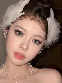 2pcs White Swan Feathers Hair Clips, Hair Accessories For Ballet Princess, Brides - White - View 4