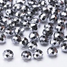 4mm、6mm、8mm 金屬色系面形水晶珠和電鍍玻璃珠,用於diy珠寶手鍊和項鍊製作 - 彩色 - 查看 26