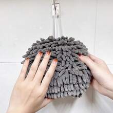 2入組浴室廚房掛式毛巾,柔軟吸水不掉毛,實用家庭快乾海綿球,廚房掛式毛巾,浴室毛巾,廚房清潔工具,清潔用品