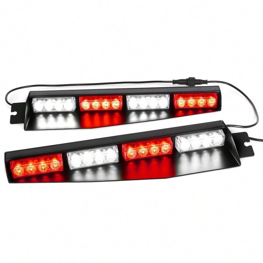 32 LED Visor Strobe Light Bar Interior Windshield Sunvisor Emergency