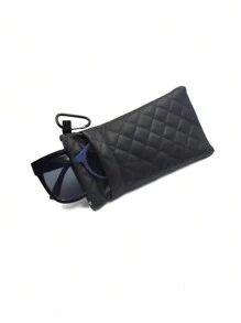 雙眼鏡口袋大尺寸擠壓式超細纖維眼鏡盒,適用於女士和男士