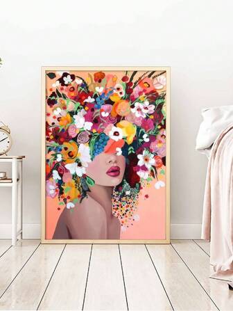 1 Peça de Decoração para sala e quarto, Flores e Beleza Escandinavas, Núcleo de Pintura Sem Moldura