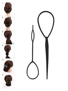2pcs Black Multifunctional Hair Braider Tool - Black - View 1