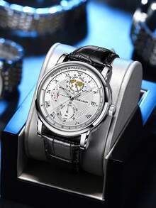 LOUIEJUELEN Hot Model Juelen Navigator Series Multi-functional High-end Men's Watch - Silver - View 1