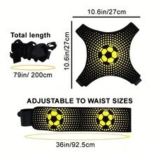 1 件組足球踢球訓練器,可調式彈性足球輔助健身器材,單人足球訓練器,帶可調節腰帶的足球配件,適合兒童成人,完美的足球/排球禮物 - 彩色 - 查看 7