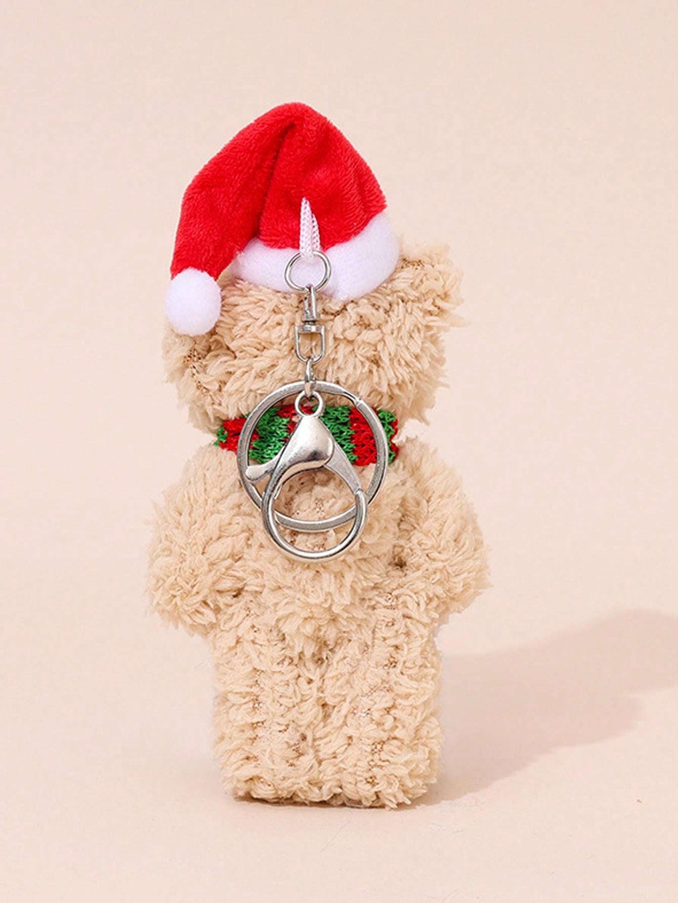 Christmas Stuffed Bear Keychain Mini Teddy Bear Stuffed Animal Keychain