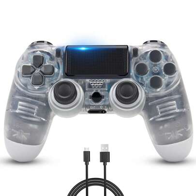 Controlador inalámbrico Compatible con PS4, Controlador inalámbrico Bluetooth para Playstation 4, Distancia de señal de hasta 7 m, Cargador de Controlador PS4 para PS4/PS4 Slim/PS4 Pro