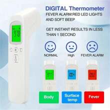 Digital Thermometer, No Touch Forehead Thermometer ,Body Surface Mode Thermometer With Fever Alarm And Instant Accuracy Readings (AAA Battery Not Included)