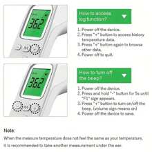 Digital Thermometer, No Touch Forehead Thermometer ,Body Surface Mode Thermometer With Fever Alarm And Instant Accuracy Readings (AAA Battery Not Included)