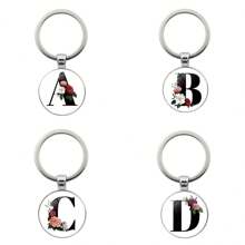 1 pezzo Ciondolo portachiavi con lettere inglesi e gemme, stile unisex alla moda, in lega metallica, accessorio per borsa/telefono, perfetto come regalo per festività, San Valentino