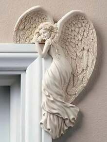 1 件救贖天使之翼純白色吊墜 - 樹脂門框裝飾和覺醒天使之翼裝飾 - 令人興奮的家居裝飾 - 白色 - 查看 2