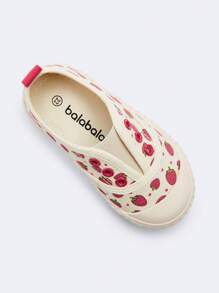 Balabala Zapatillas de lona para niños, sin cordones, con estampado gráfico y elástico. Ligeras y fáciles de poner, ideales para el día a día.