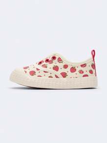 Balabala Zapatillas de lona para niños, sin cordones, con estampado gráfico y elástico. Ligeras y fáciles de poner, ideales para el día a día.