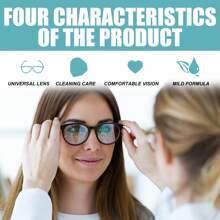 鏡片去刮劑,眼鏡鏡片玻璃研磨刮花和模糊的修復和維護劑(100毫升/3.53液體盎司)