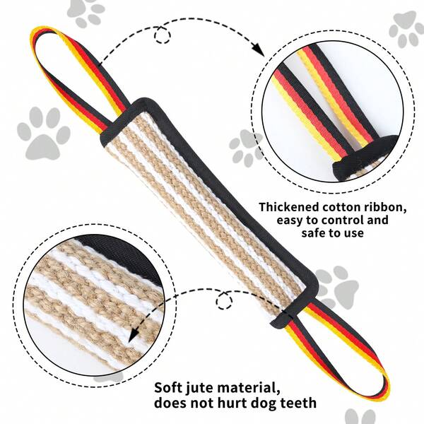 Dog Tug Toy, Training Bite Pillow with 2 Handles Tough Durable Pull