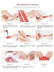 16 Piezas Pegatina De Uñas De Gel - Multicolor - Ver 4