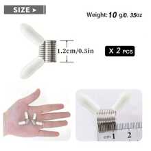 2入組/套不鏽鋼珠子固定器和白色手柄穿珠針,適用於手工diy愛好者製作珠寶 - 銀色 - 查看 5