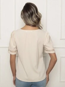 Women Tops - 米色 - 查看 5