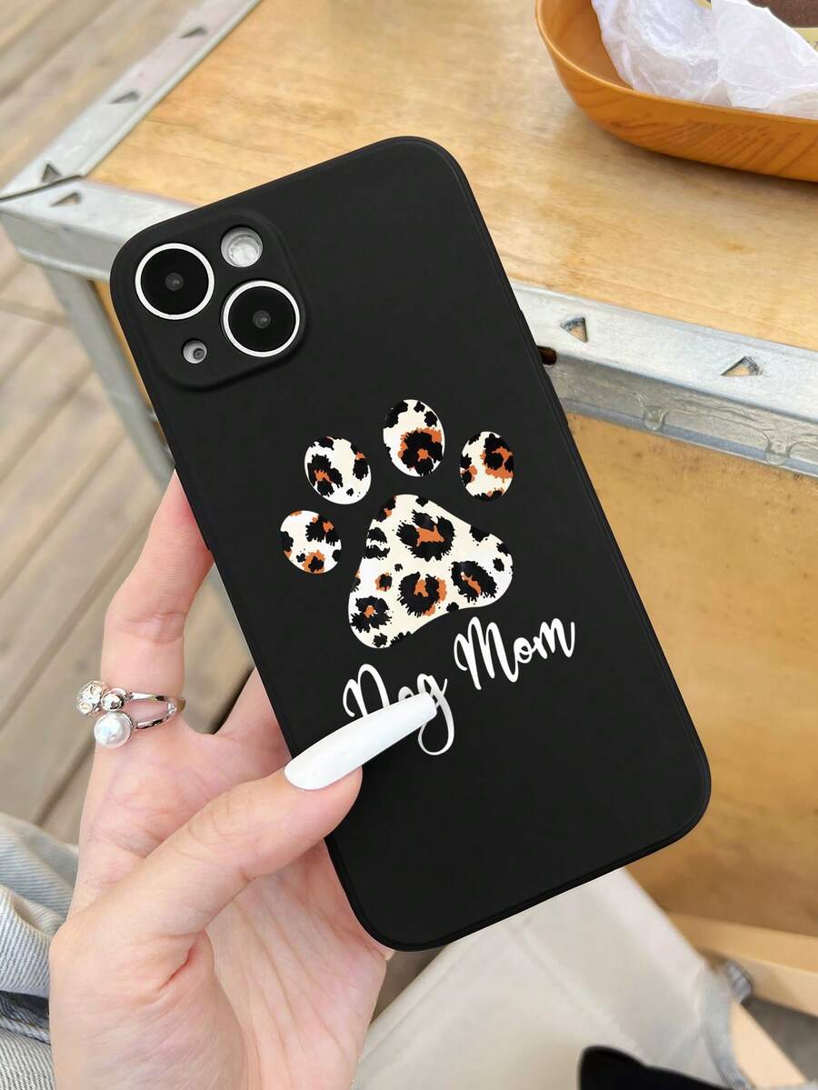 1 miếng Sơn Da Báo Chó Paw Khẩu Hiệu In Điện Thoại Di Động Vỏ Mềm Tương Thích Với IPhone/Samsung - Nhiều màu - Xem 1