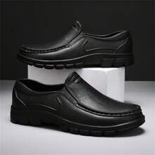 Men's Kitchen Work Shoes, Anti-Slip, Durable, Warm And Simple Waterproof Design - Black - View 3