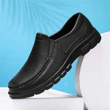 Men's Kitchen Work Shoes, Anti-Slip, Durable, Warm And Simple Waterproof Design - Black - View 4