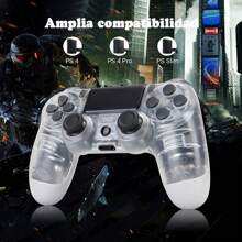 兼容ps4的無線控制器,playstation 4的無線藍牙控制器,信號距離可達7米,ps4/ps4 Slim/ps4 Pro控制器充電器 - 白色 - 查看 5