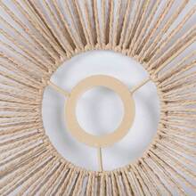 Disc-shaped Handmade Woven Lampshade With Paper Rope For E27 Lamp Holder, Available In Khaki And Black - Khaki - View 4