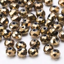 4mm、6mm、8mm 金屬色系面形水晶珠和電鍍玻璃珠,用於diy珠寶手鍊和項鍊製作 - 彩色 - 查看 16