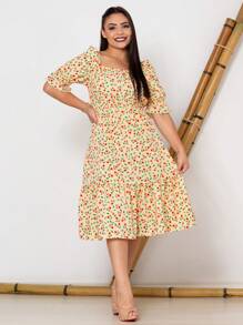 Women Dresses - Mustard Yellow - View 1