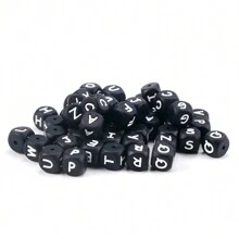 12mm Silicone Alphabet Beads, Diy Necklace Bracelet Craft Kit, Cubic Alphabet Square Beads A-z