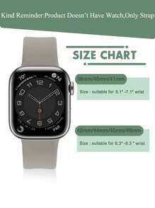 1 件灰色时尚柔软硅胶运动手表表带蝴蝶扣舒适可调节防水腕带,适用于 表带 38/40/41/42/44/45/46/49 毫米,适用于 Series Ultra/SE/11/10/9/8/7/6/5/4/3/2/1,智能手表配件 - 灰色 - 查看 7