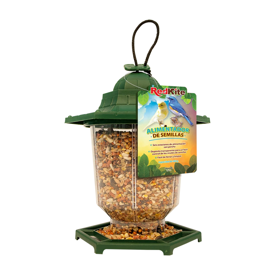 RedKite Hanging Seed Feeder For Birds With A Capacity Of 360 Grams - Green - View 1