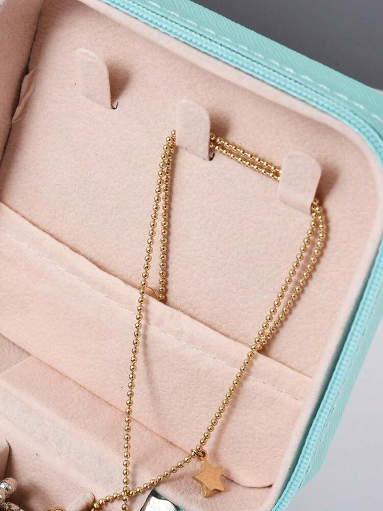 A forma di cuore rosa a forma di cuore con anello di rosa scatola di gioielli pe