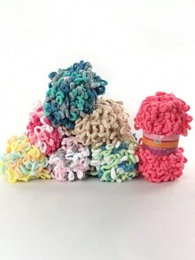 1 件深灰色聚酯指環紗線純色手工編織厚羊毛適合 Diy 針織和鉤編毯子 Diy 針織工藝品用品圍巾 3.45 盎司/件 - 深灰色 - 查看 5