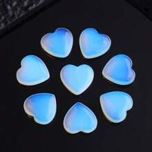 Xiacheng 1入組/8入組/15入組/20入組0.8英寸治療水晶蛋白石石頭,雕刻愛心手掌擔憂石頭,紫色輪和靈氣平衡