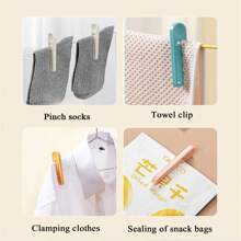 10pcs/Set Multicolor Clothes Clip For Socks, Underwear & Clothes Drying - Multicolor - View 11
