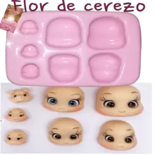 MOLDE DE SILICONA CARAS