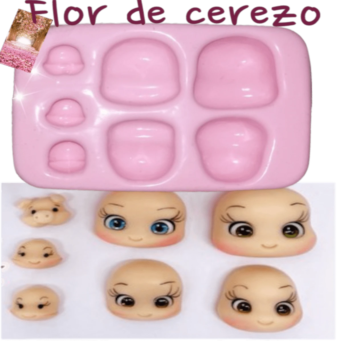 MOLDE DE SILICONA CARAS
