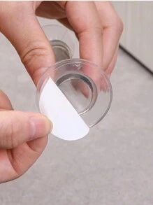 1 pièce Nouvelle ventouse de porte, sans besoin de percer, butoir de porte avec tampon anti-collision en silicone pour fixer et assourdir la porte de la salle de bain. Meilleurs cadeaux