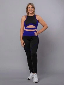 Women Sports Bras - 藍色 - 查看 2