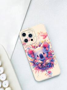 1pc Cute Koala Pattern Tpu Phone Case Compatible With IPhone And Samsung - Multicolor - View 3