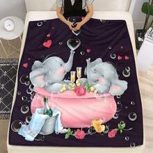 1pc Animal Patterned Coral Fleece Blanket, Soft & Warm Abstract Print Sofa, Air-Conditioning & Bed Blanket Suitable For All Seasons - Multicolor - View 4