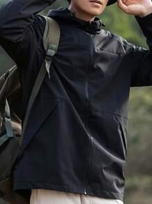 Nam Không thấm nước Trượt tuyết Áo khoác , Mùa Đông Ấm áp Tuyết áo , Núi Áo khoác giỏ Với áo có mũ Áo mưa Quần áo tập thể hình Nam - màu đen - Xem 1