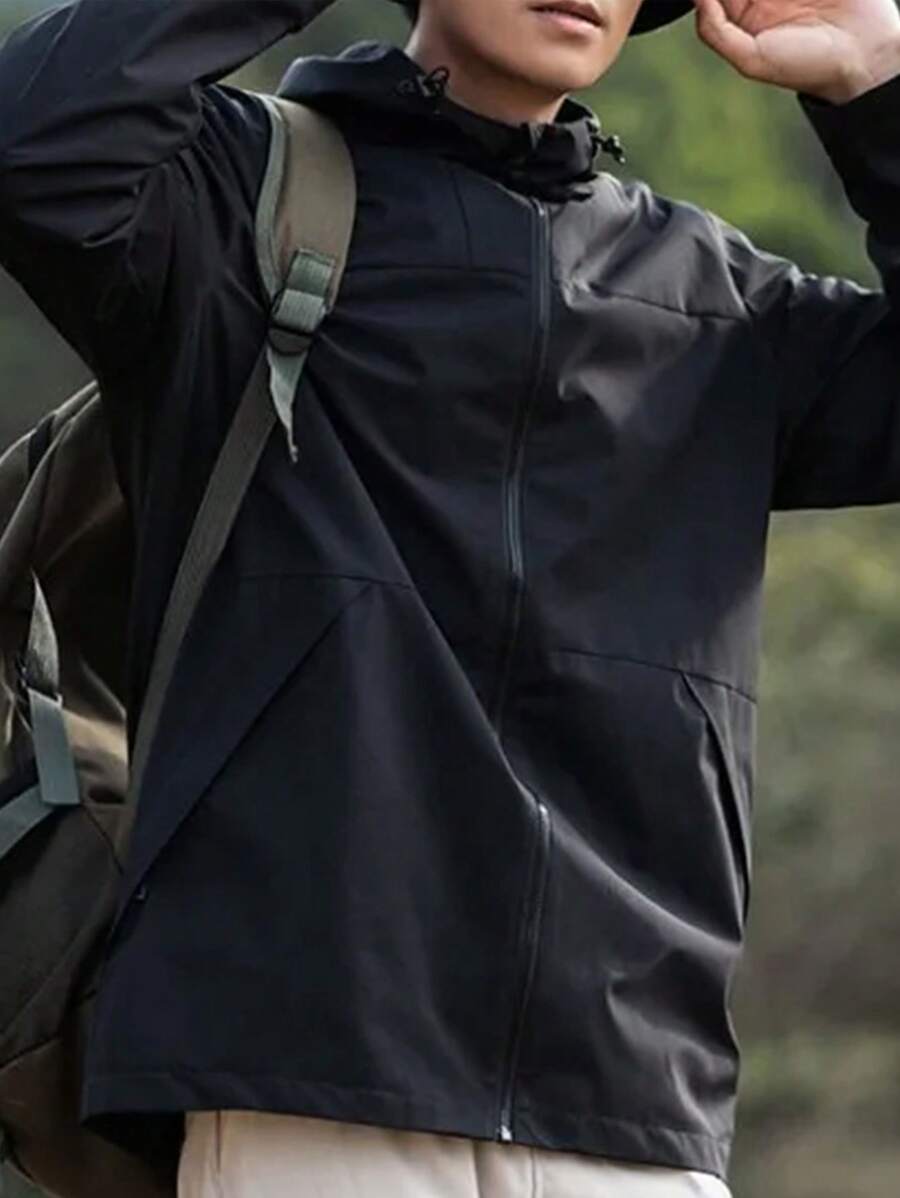 Nam Không thấm nước Trượt tuyết Áo khoác , Mùa Đông Ấm áp Tuyết áo , Núi Áo khoác giỏ Với áo có mũ Áo mưa Quần áo tập thể hình Nam - màu đen - Xem 1