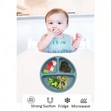 11 Pcs Ether silicone tableware set suction bowl plate with sucker cups 2 in 1 drinking bottle snack pot with 2 straws open cup wooden spoon and fork mini cultery set waterpoof bib silicone dinnerware