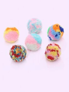 5 Piezas/paquete Juguetes Interactivos Para Gatos Con Bola De Hilo Lindo Resistente A Morder Y Pulir Para Jugar - Multicolor - Ver 4